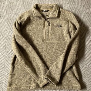 Northface light brown quarter zip